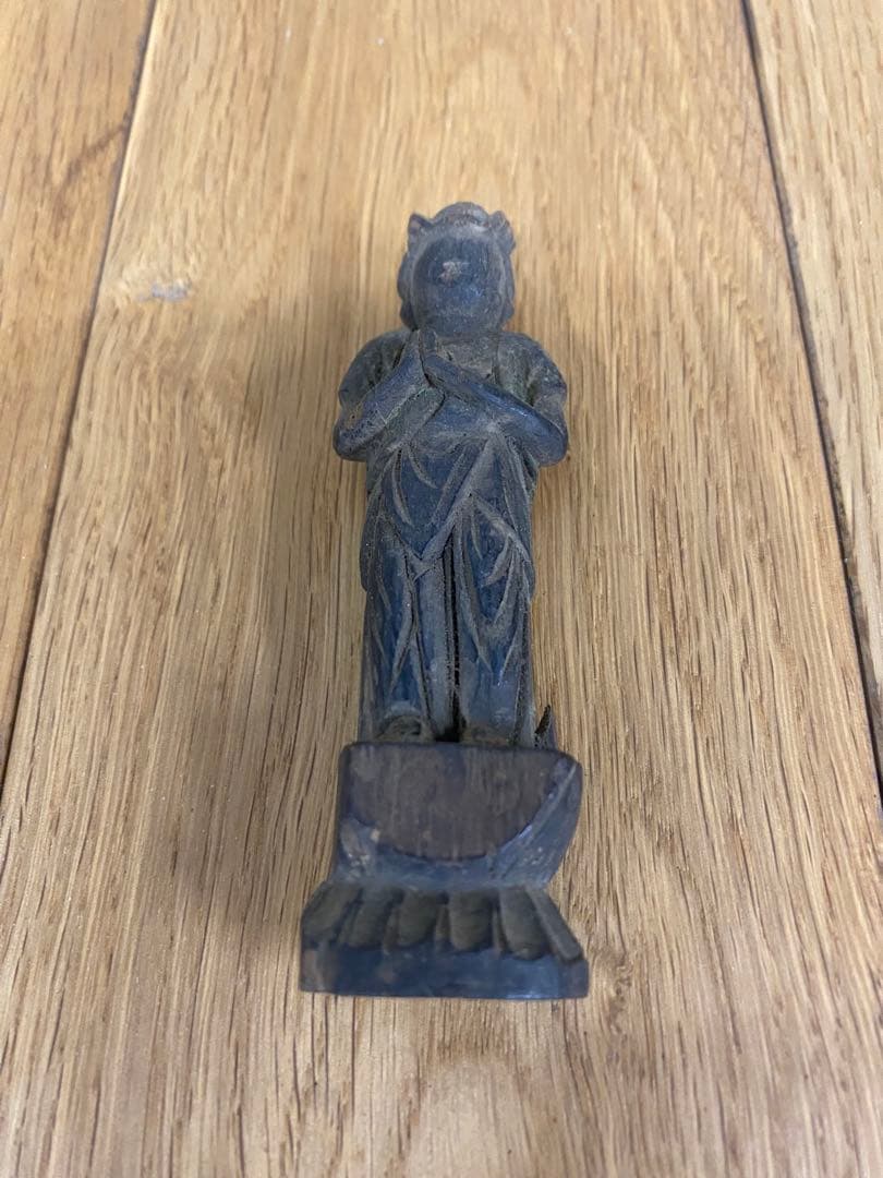 円空彫り仏　観音菩薩　全高8.5センチ