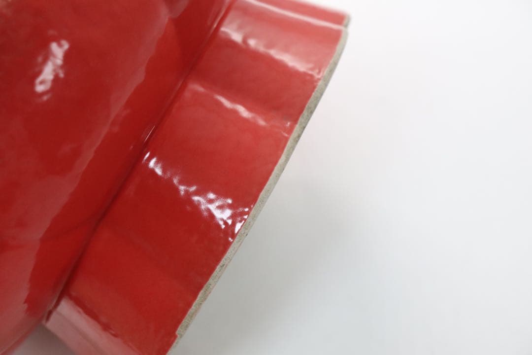 ※中国　大清康熙年製銘　美人紋高足花口皿　送料込み0814