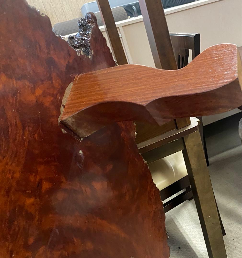 【希少】　一枚板 天然木　本花梨　座卓　 ローテーブル アンティーク 瘤　一点物