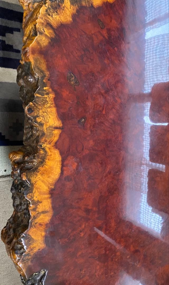 【希少】　一枚板 天然木　本花梨　座卓　 ローテーブル アンティーク 瘤　一点物