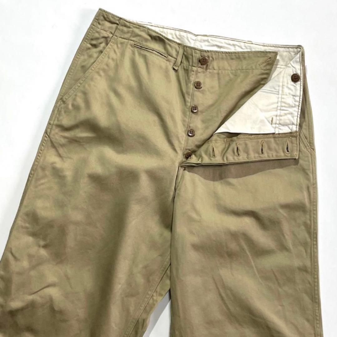 80s 90s USARMY チノパン W36L31 ベージュ M-41 両玉縁