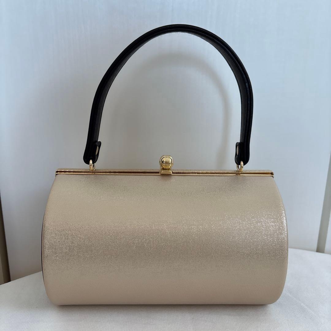 草履ハンドバッグセット ゴールド×ブラック