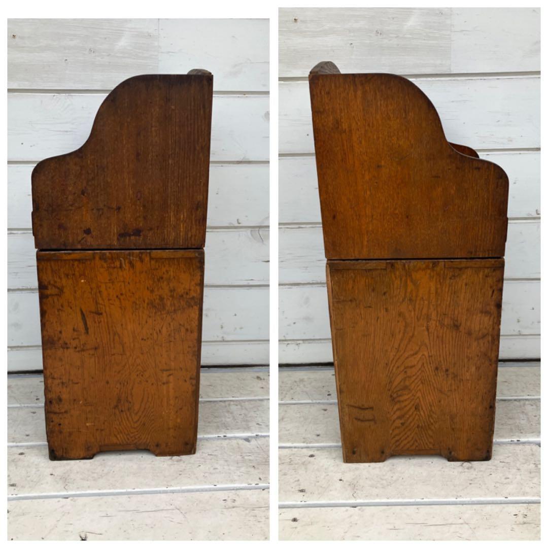 アンティーク　珍品　本立て　飾り棚　別々使用可能　スリムキャビネット