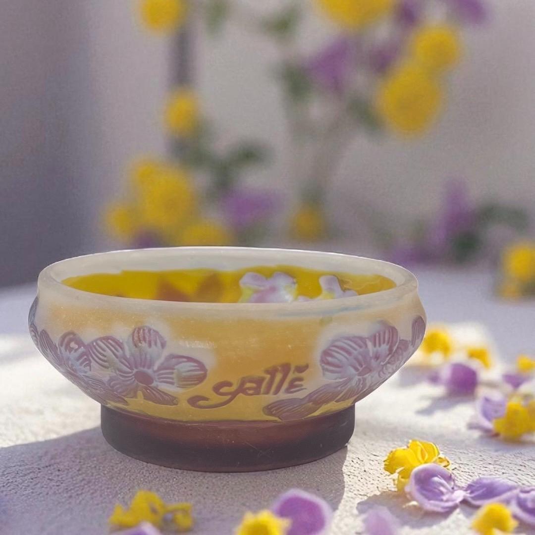 ◆証明書付◆EmileGalleエミールガレ ボンボニエール　小鉢　カメオ彫