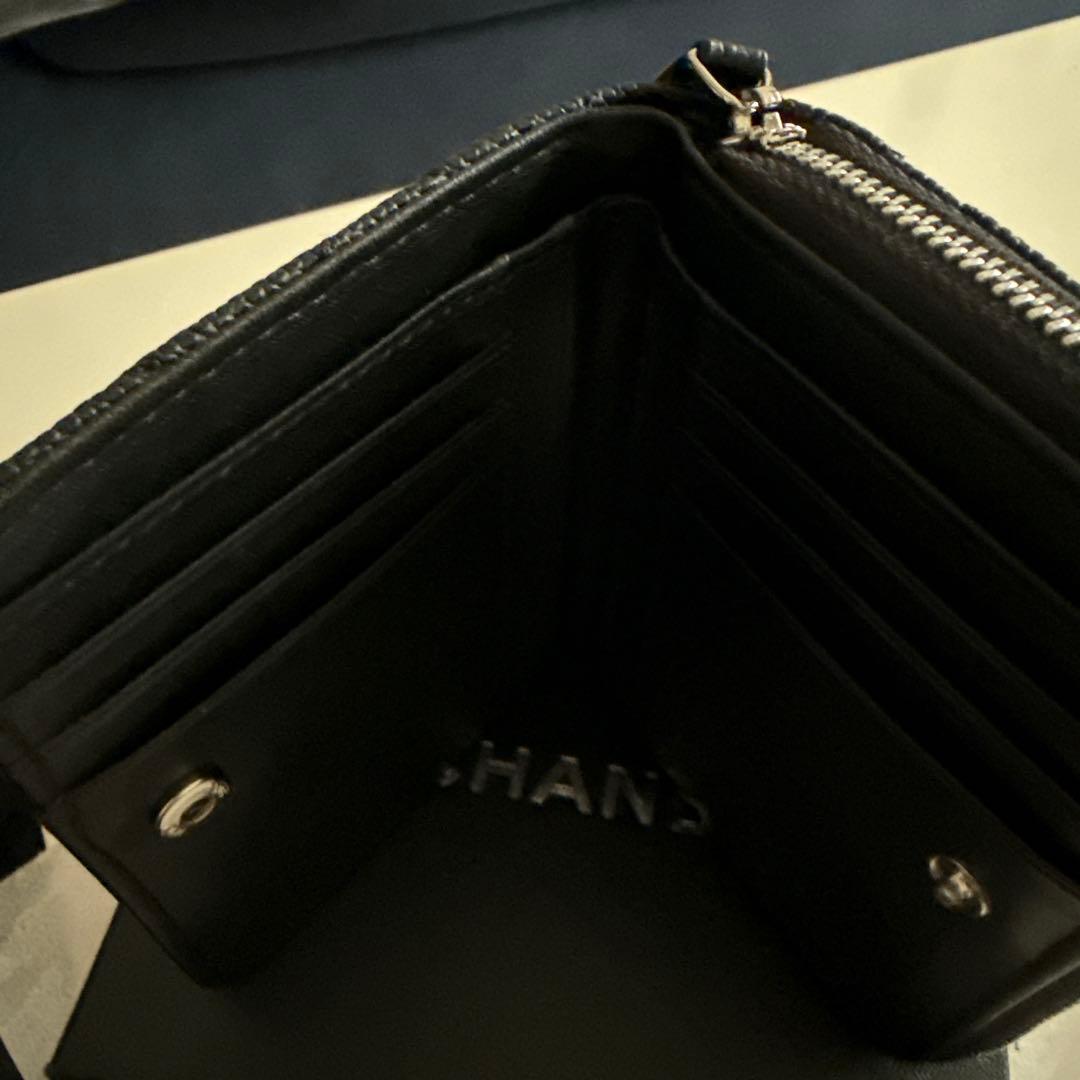 ノベルティCHANEL ブラック 二つ折り財布