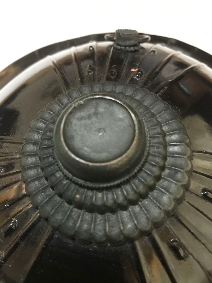 陣笠　丸に違い鷹の羽紋