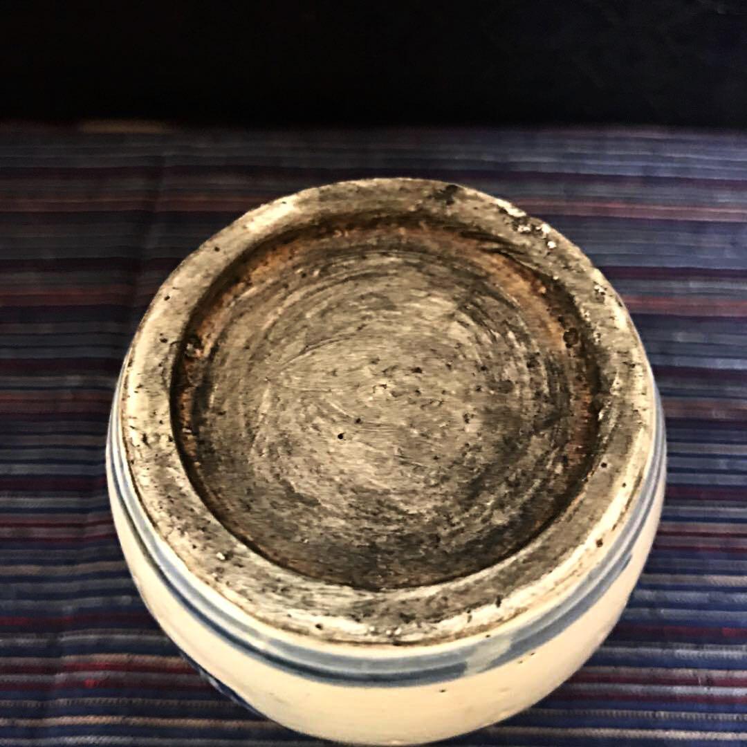 古染付 福寿文筒 茶巾筒 香立 一輪挿し 本物保証