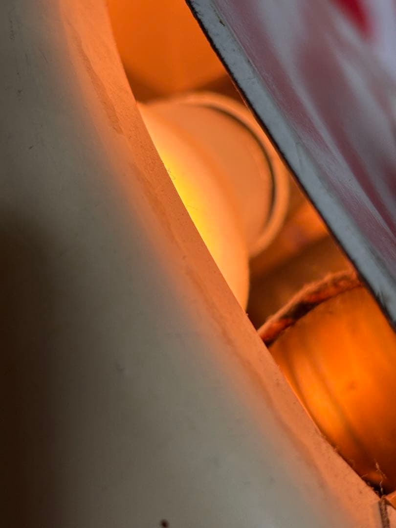 ビンテージ50年代CBS ラジオ＆テレビ時計 ネオンライト付き電球junk古着