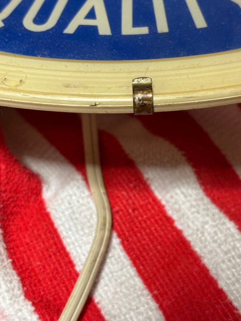 ビンテージ50年代CBS ラジオ＆テレビ時計 ネオンライト付き電球junk古着