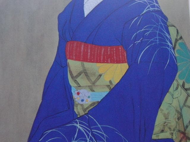 辰巳寛、【舞妓】、希少な額装用画集より、新品額装付、状態良好