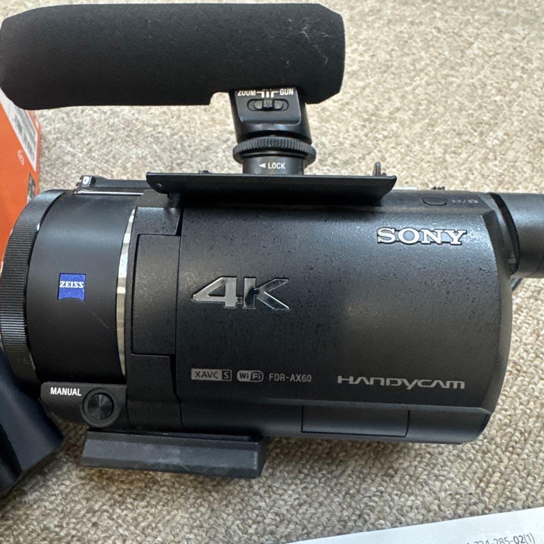SONY ソニー FDR-AX60 4K 箱と説明書とハンディ１台箱なしセットで