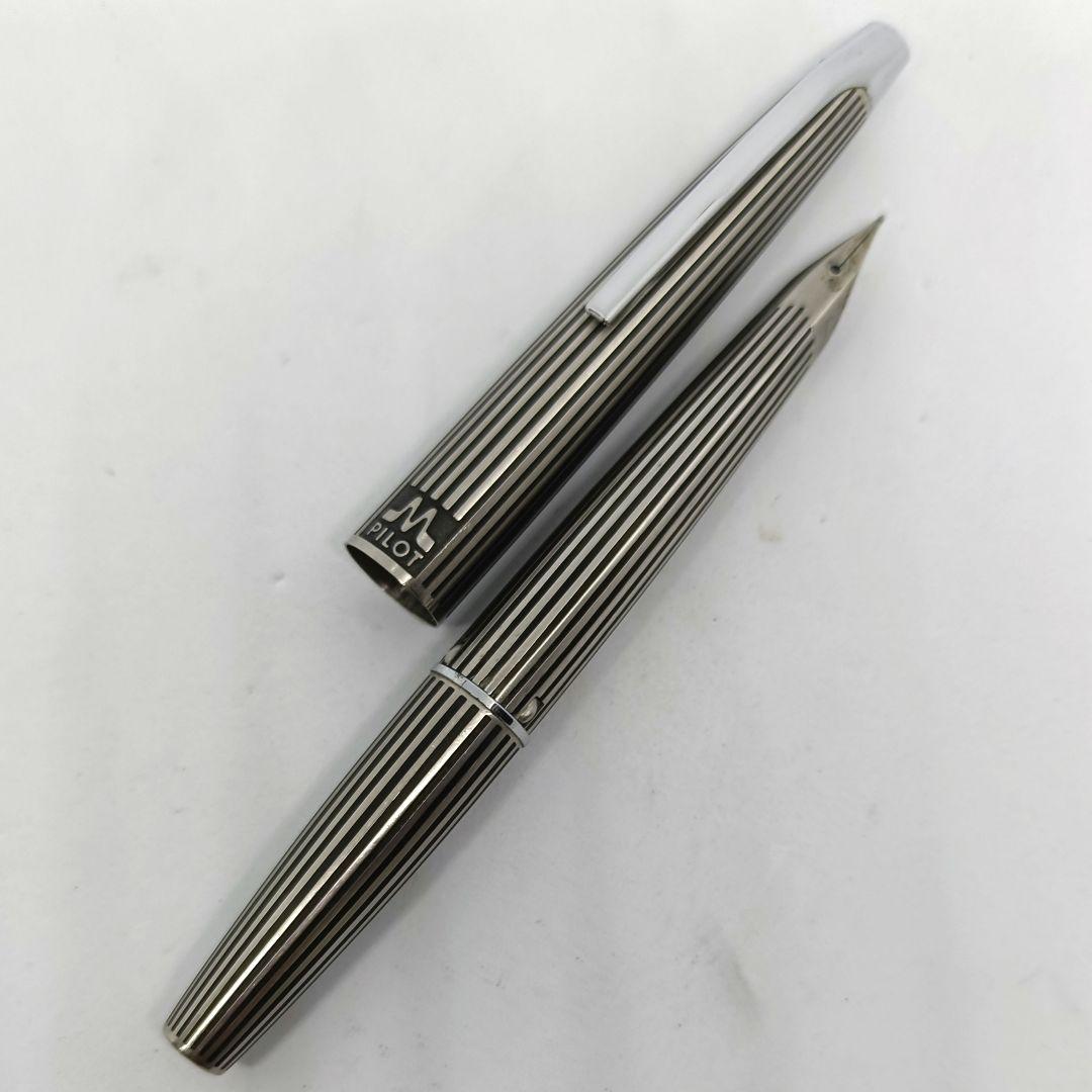 パイロット ミュー 万年筆 PILOT μ ストライプ 蝕刻 ショート軸 廃番
