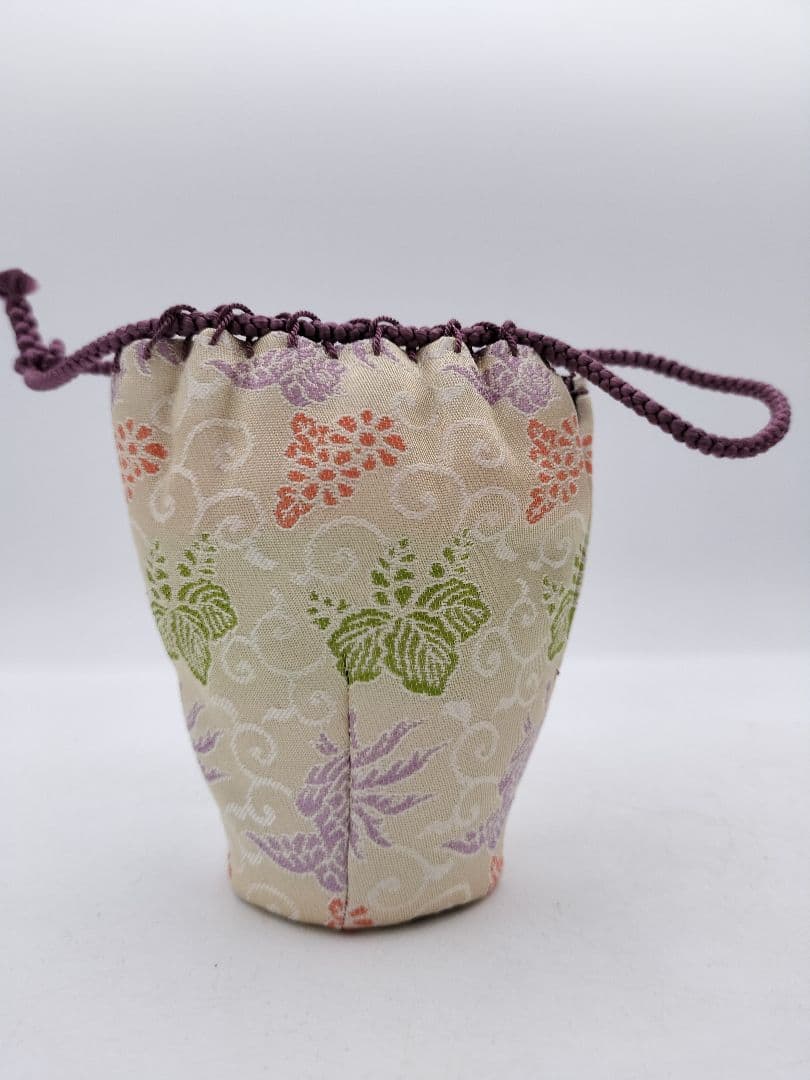 c208 茶入 ぎやまん 葡萄 北一硝子 共蓋 牙蓋付 木箱 茶道具 古物