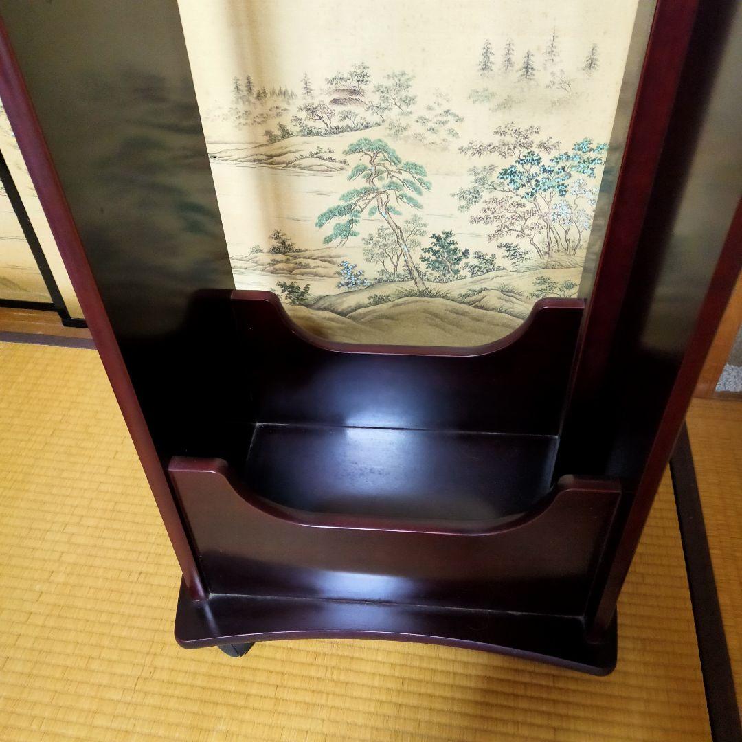 最終価格　希少　木製ハンガーラック　ミラー、キャスター付　最高級胴引　162cm