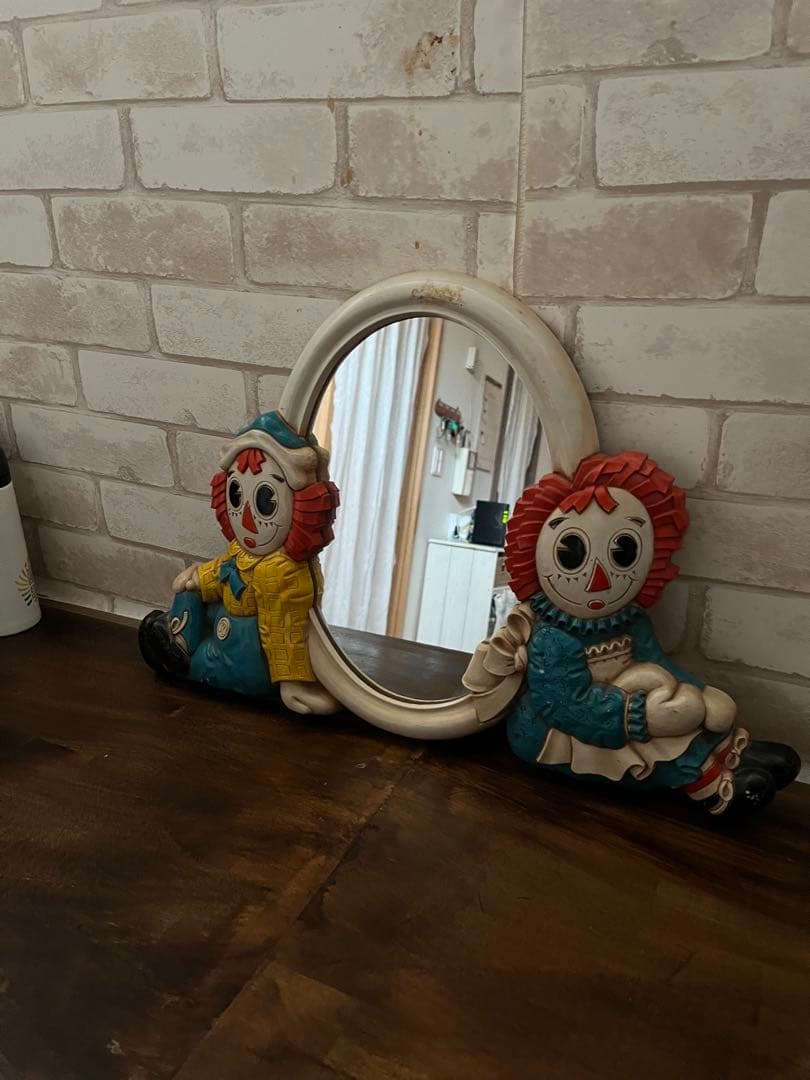 アン&アンディ　アンティーク　壁掛ミラー　ヴィンテージ　レア　ビンテージ