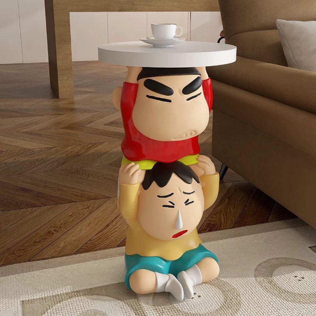 新品 クレヨンしんちゃん しんちゃん&ぼーちゃん サイドテーブル 高さ50cm