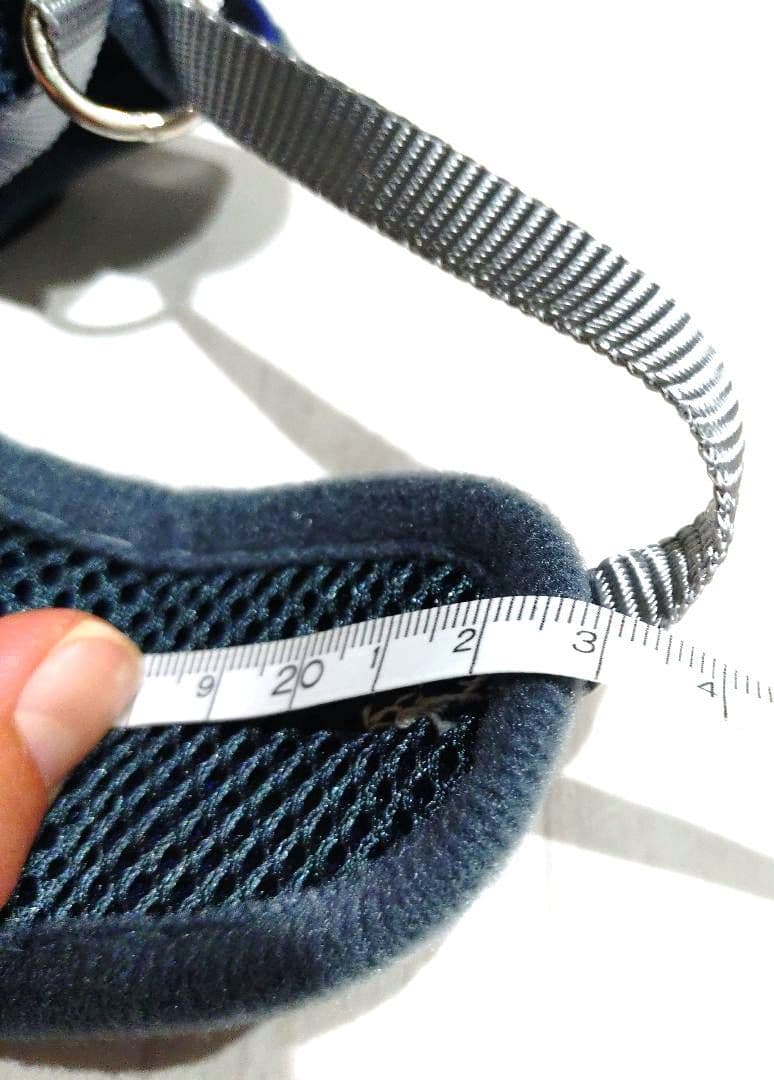 WEILF YONK 犬ハーネス　Sブルー　リード付き