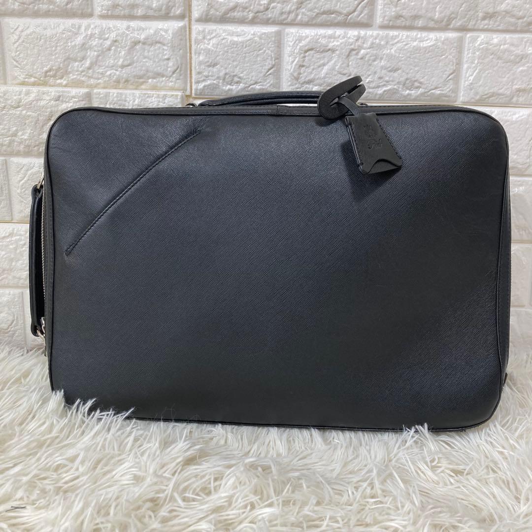 PID✨2way ブリーフケース　リュック　チャーム　ロゴプレート　A4 PC