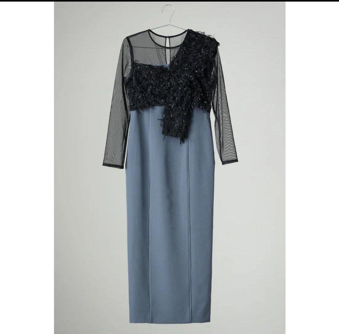 スーツ・フォーマル・ドレス fringe glitter knot dress