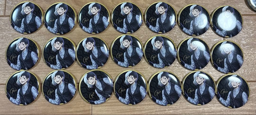 Dr.STONE あさぎりゲン　黒スーツ　缶バッジx22