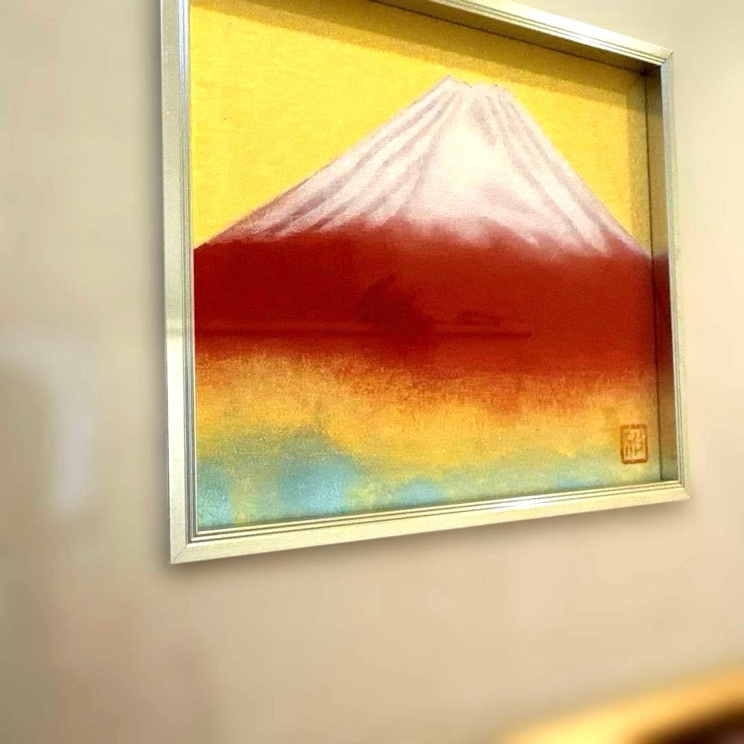 【赤富士★前本利彦】日本画 成川美術館 ☆赤富士☆縁起の良い☆厄除け☆商売繁盛