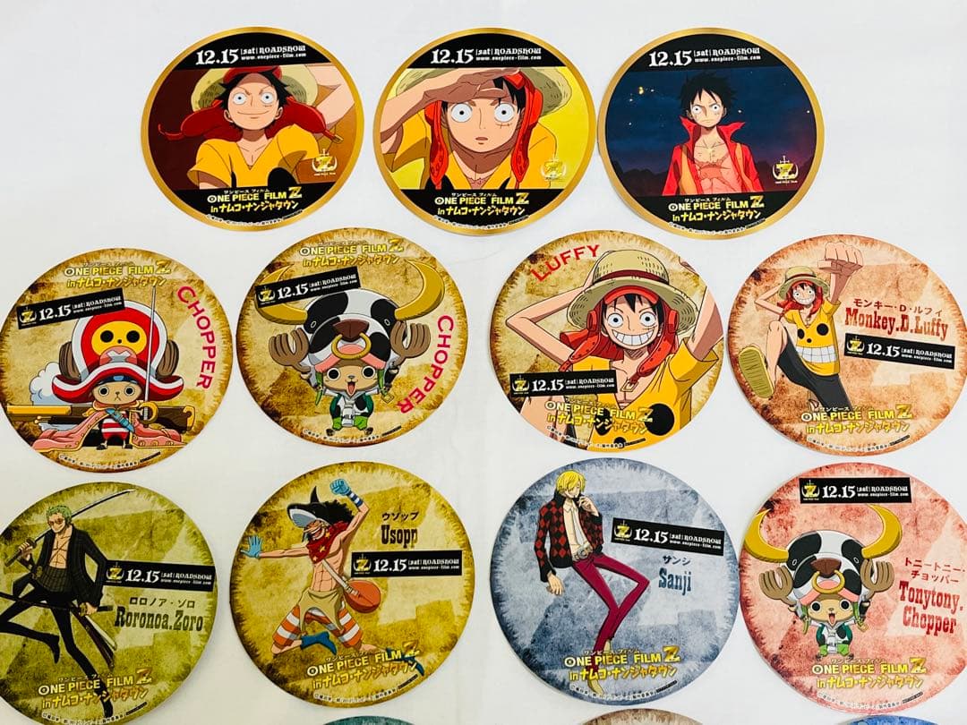ワンピース FILM Z ナンジャタウン 限定 コースター ルフィ ロビン ゾロ
