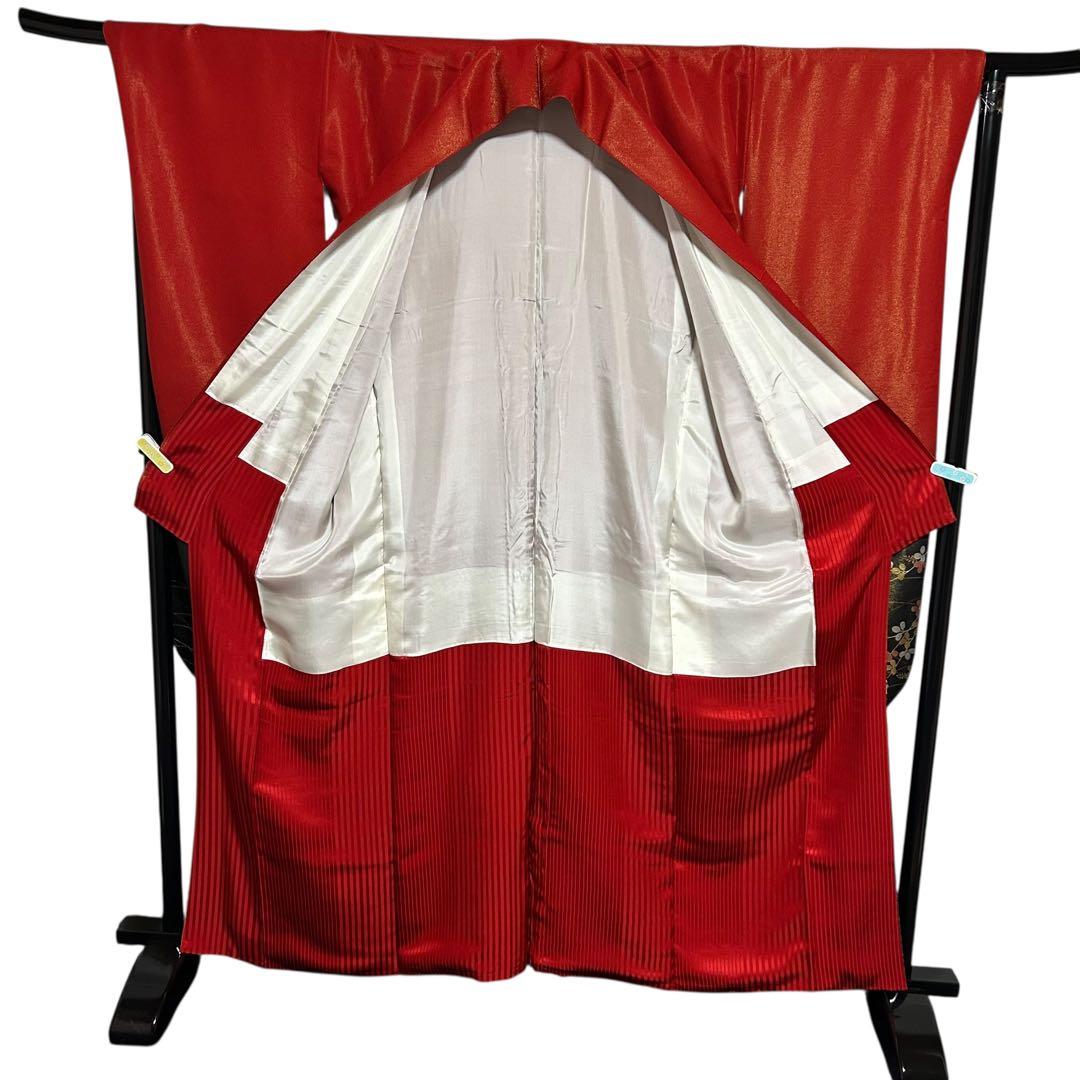 未使用近い　美品　袷　正絹　振袖　７点　フルセット