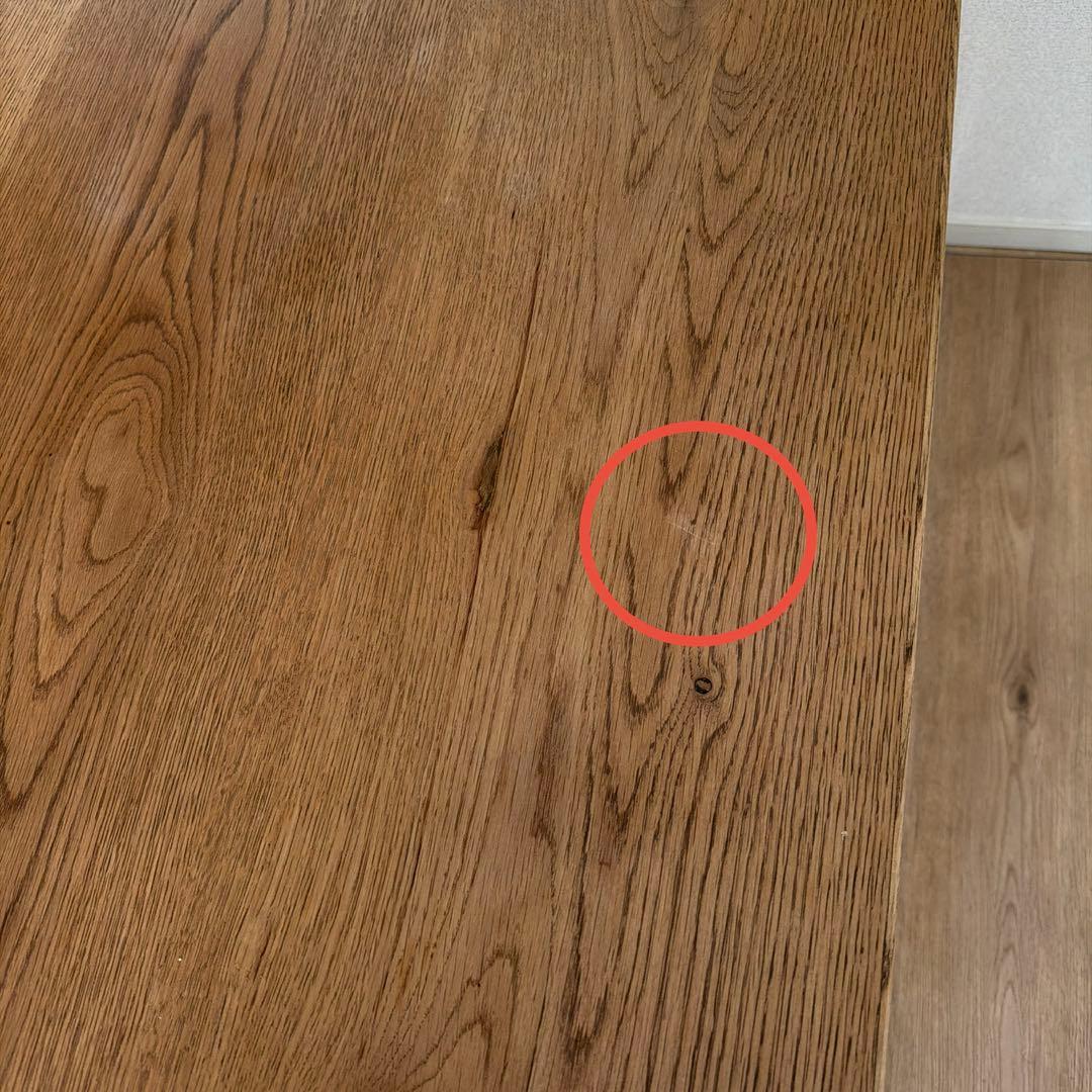 超美品！最終お値下げ！ダイニングテーブル 75cm アッシュ材 引き出し付き ！