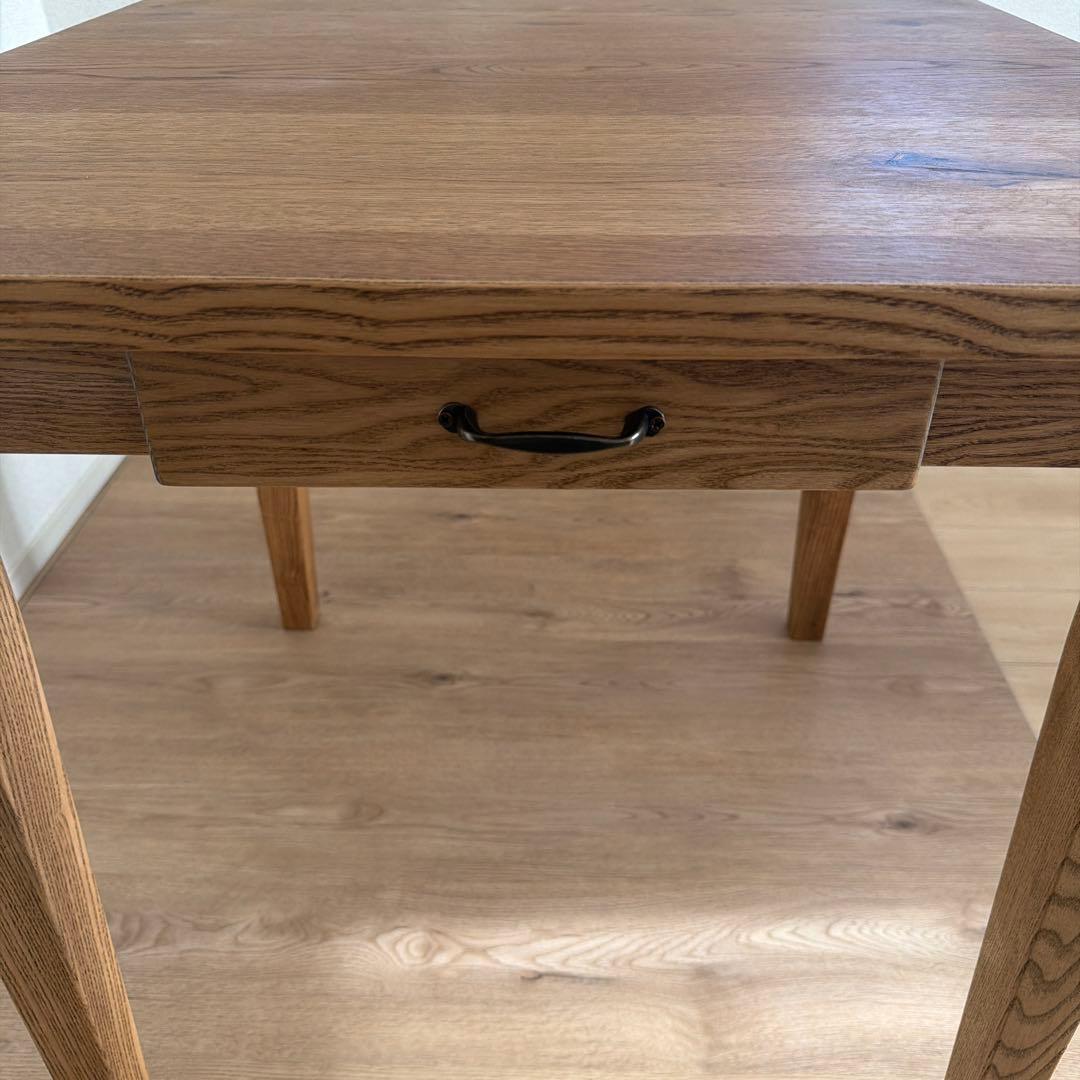 超美品！最終お値下げ！ダイニングテーブル 75cm アッシュ材 引き出し付き ！