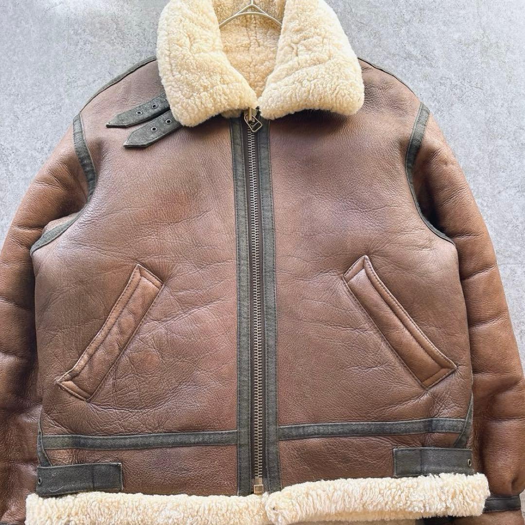 【美品】TYPE B-3 ムートン フライトジャケット 羊革 ボア