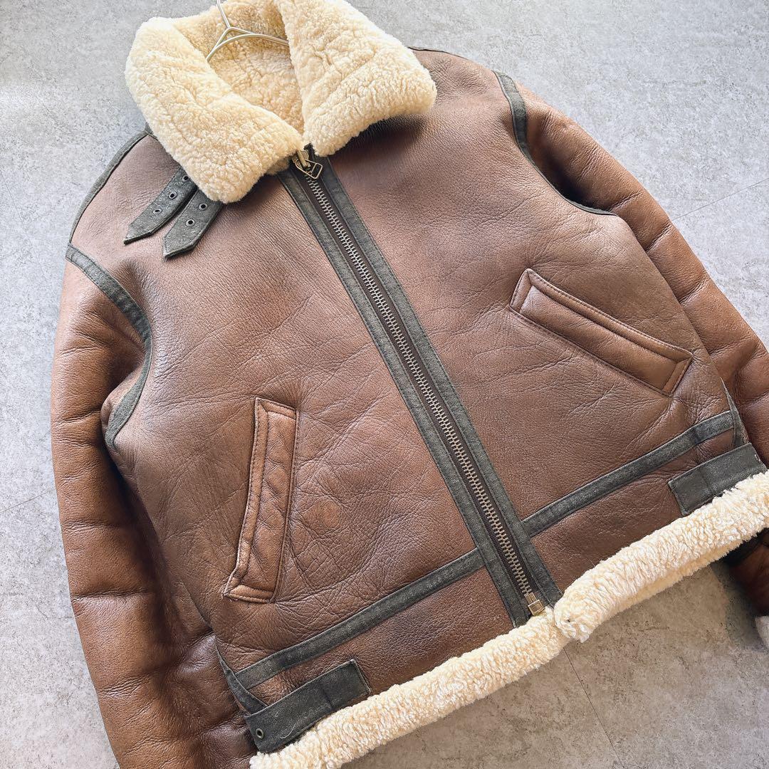 【美品】TYPE B-3 ムートン フライトジャケット 羊革 ボア