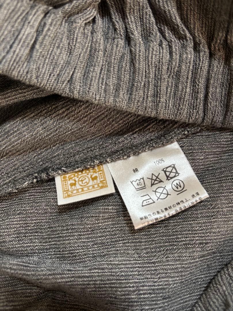 中川政七商店　高島ちぢみのキュロットパンツ　墨色