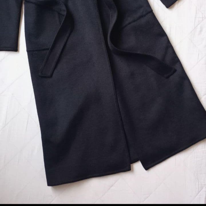 新品　PLST　プラステ　チェスターコート　ベルテッドコート　ウールテンセル　紺