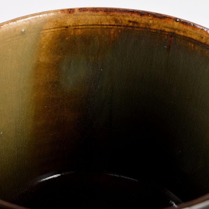 茶道具　高取焼　筒茶碗　時代箱　Z　8436