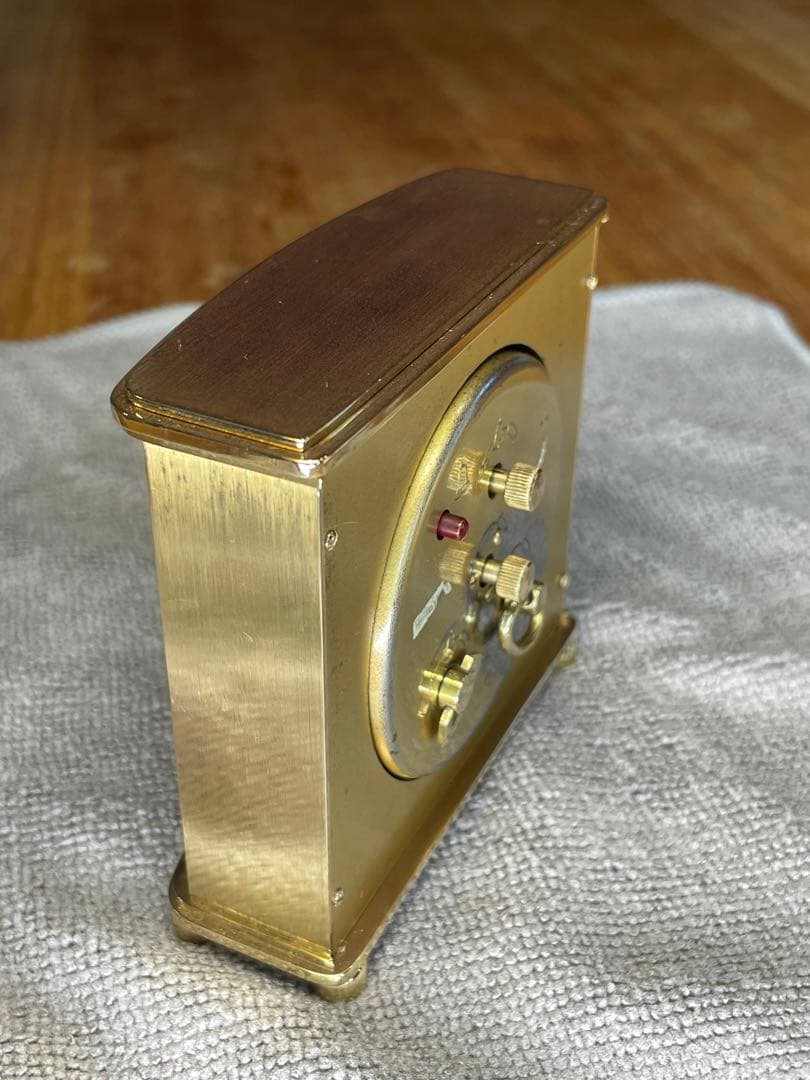 ドイツMauthe '50 BrassTableClock 真鍮置時計　順調稼働