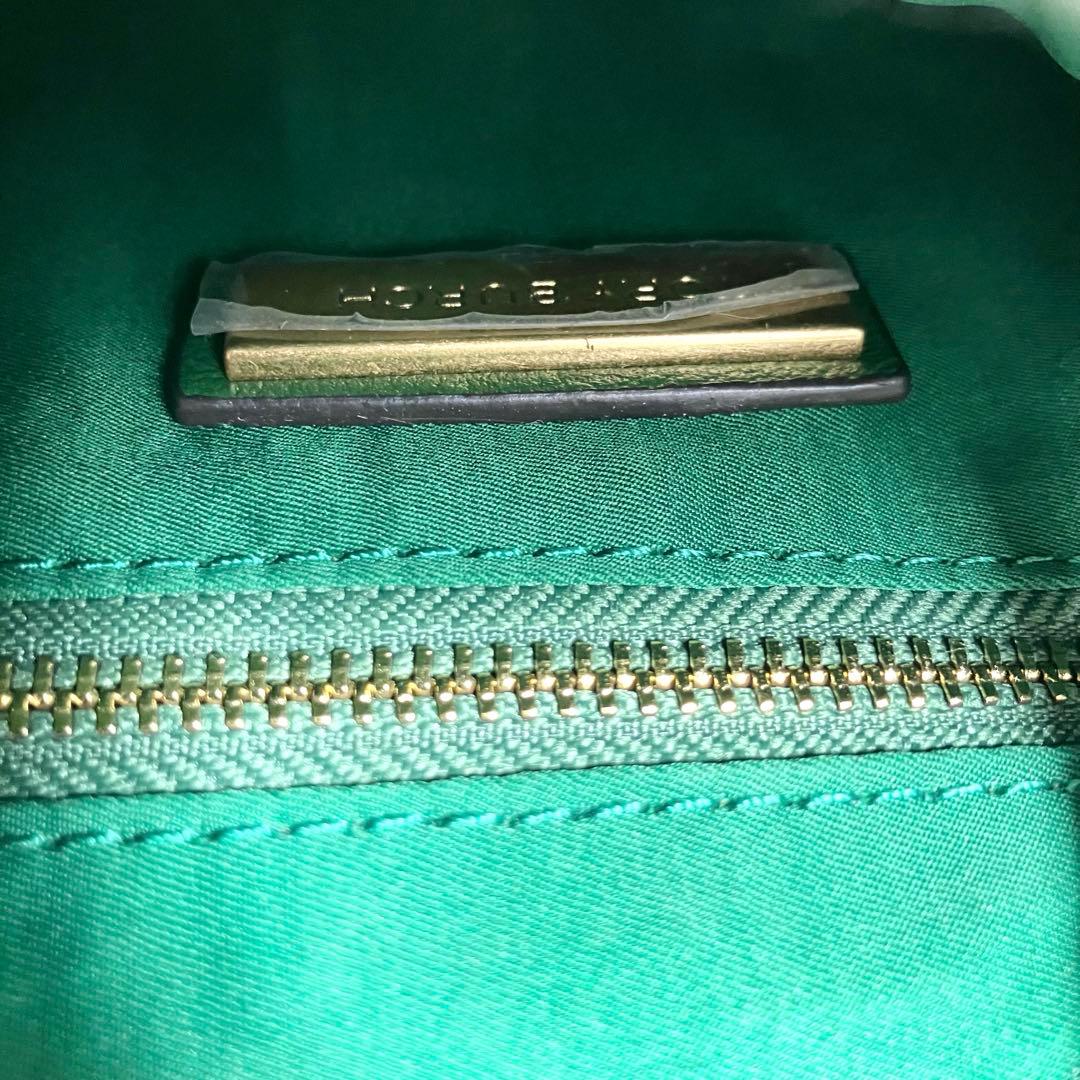 【美品】トリーバーチ＊キルティング ゴールドチェーン レザーグリーン