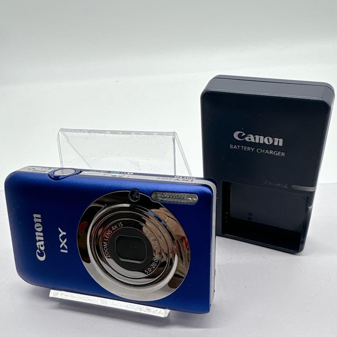 Canon IXY 210F デジタルカメラ ブルー バッテリーチャージャー付き