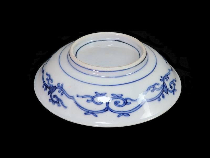 大聖寺伊万里　金襴手　窓絵　松竹梅に牡丹の図　４寸皿　３枚　D640AS-CEi