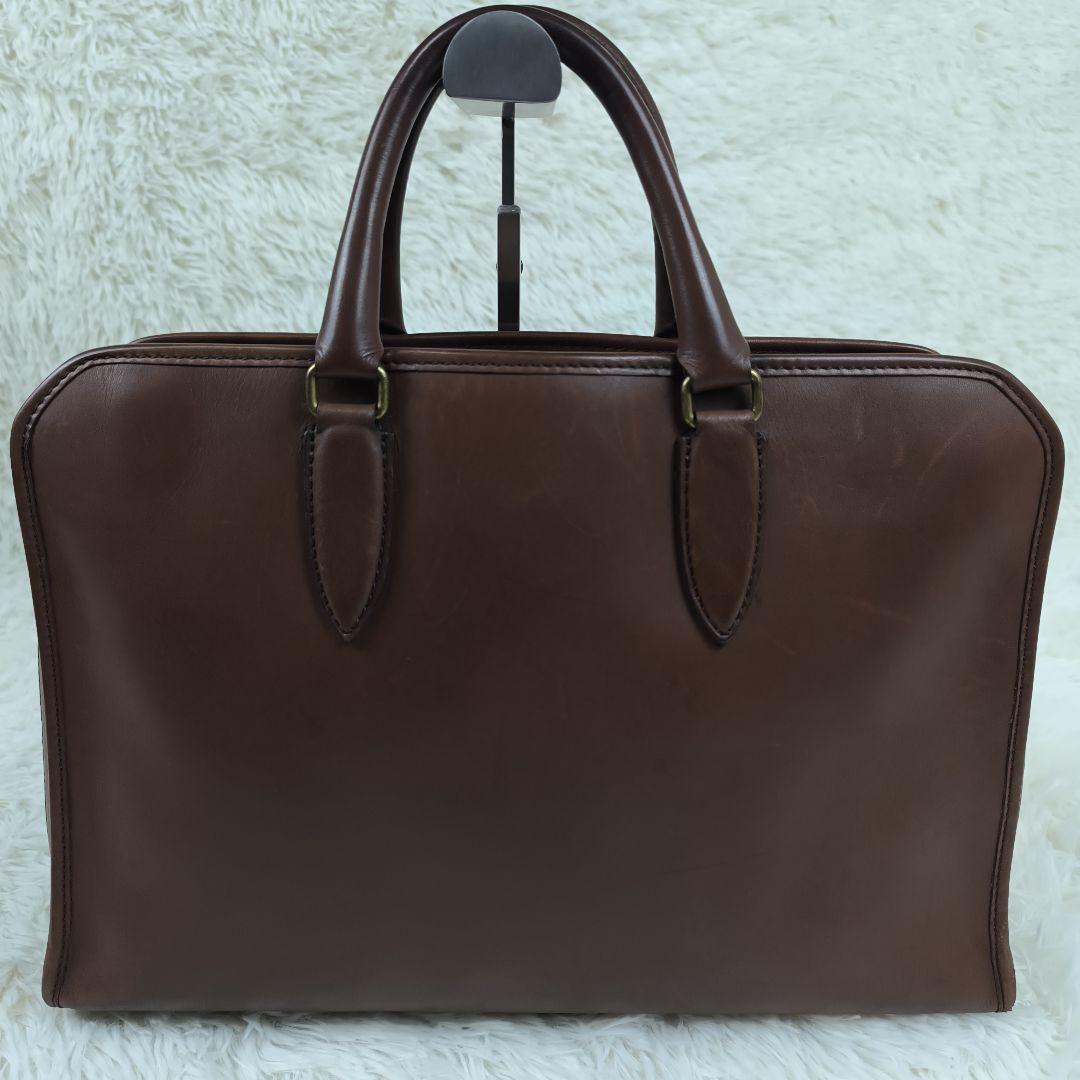 ✨美品✨ タケオキクチ ブリーフケース オールレザー 2way 1層 茶色