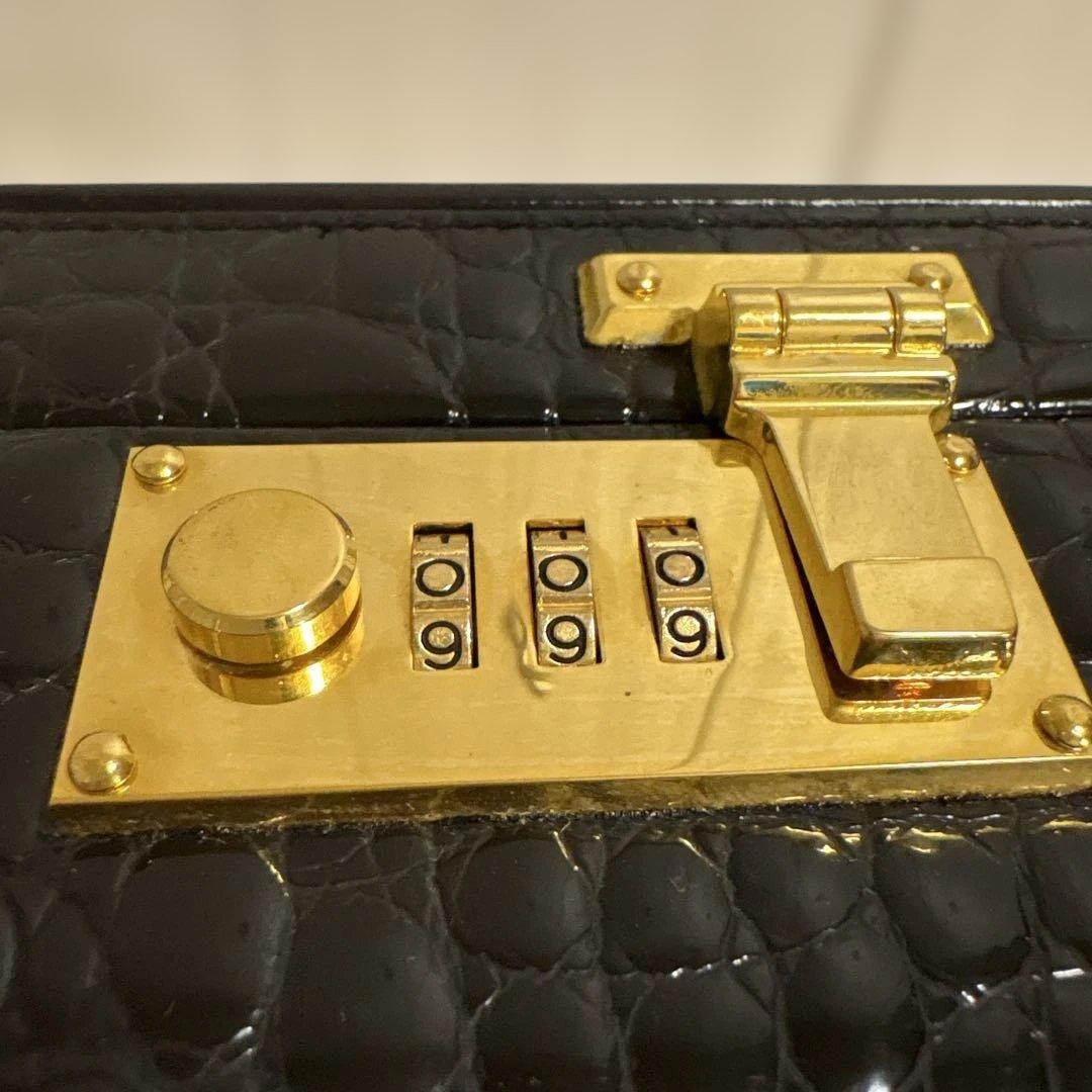 美品　クロコダイル　アタッシュケース