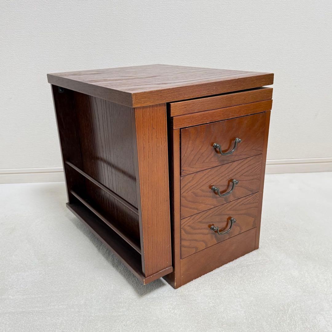 折りたたみ　文机　書斎机　座卓　レトロ　アンティーク　引き出し付