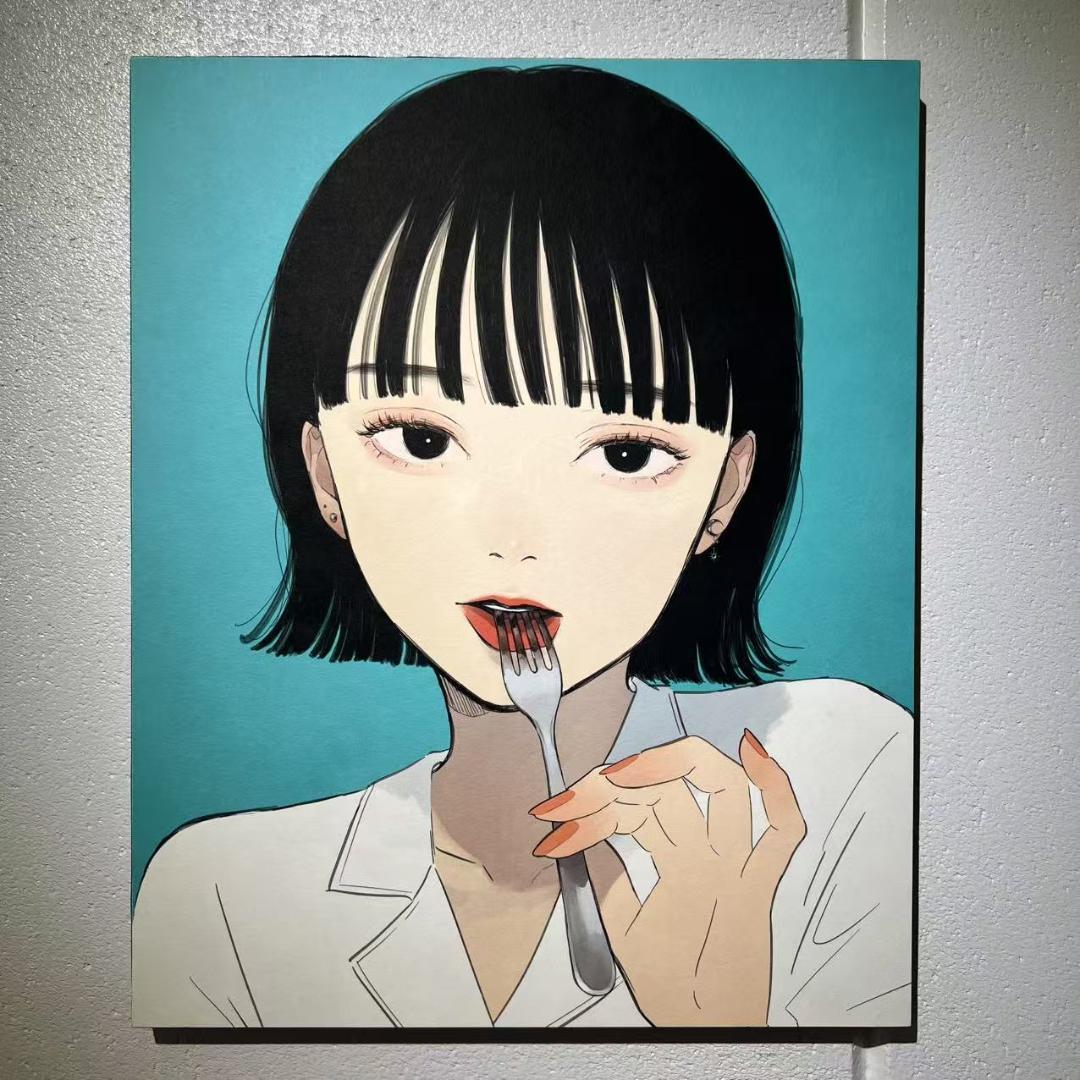 凪 イラスト「伝説の宝刀」ジークレー画 絵画 サイン入り