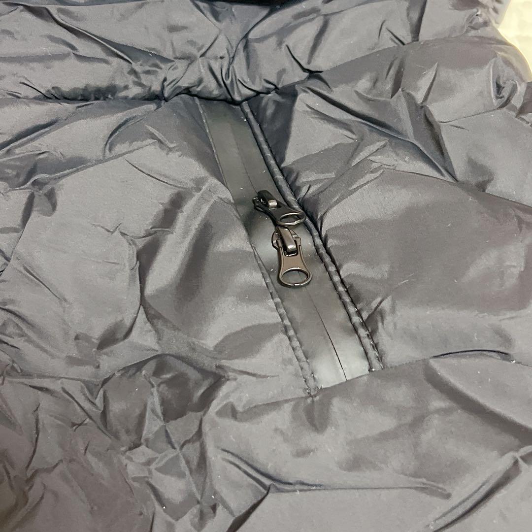 Tinsin 犬 服 防寒着 ウエスト調節可能 軽量 M 反射テープ　ブラック