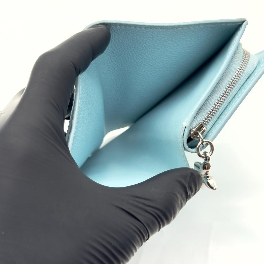 完売品 展示品級 ルイヴィトン アンプラント クレア アズールフロスト 折財布