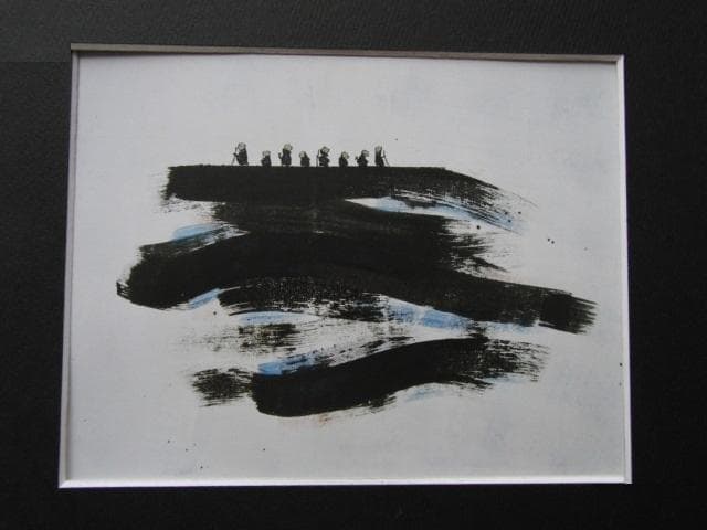 佐藤良助、【童子】、希少な額装用画集より、新品額装付、状態良好