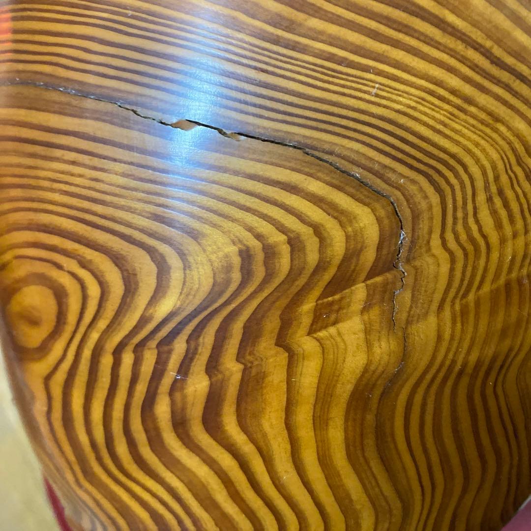 ！屋久杉　世界遺産　無垢材　壺型 装飾品 茶色　専用箱無し