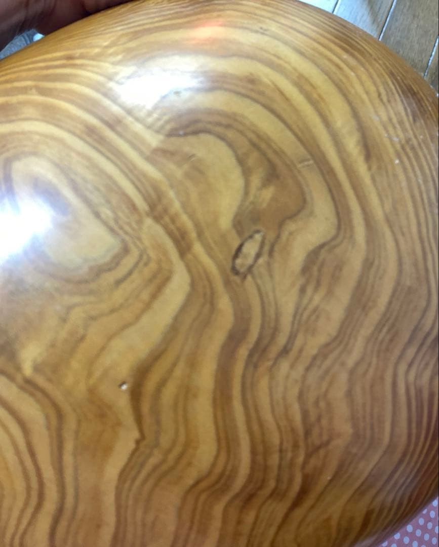 ！屋久杉　世界遺産　無垢材　壺型 装飾品 茶色　専用箱無し