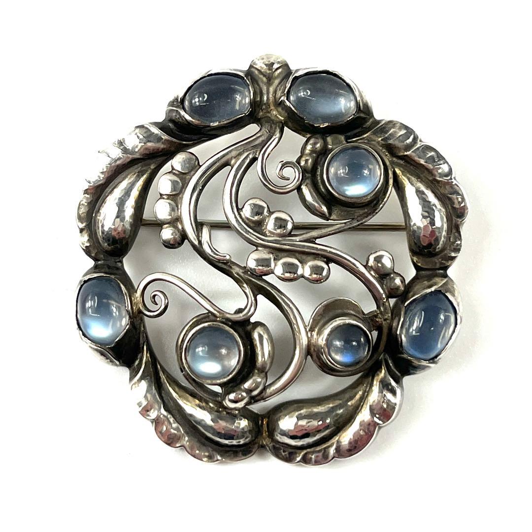 【美品】  ムーンライト ブロッサム ブローチ シルバー