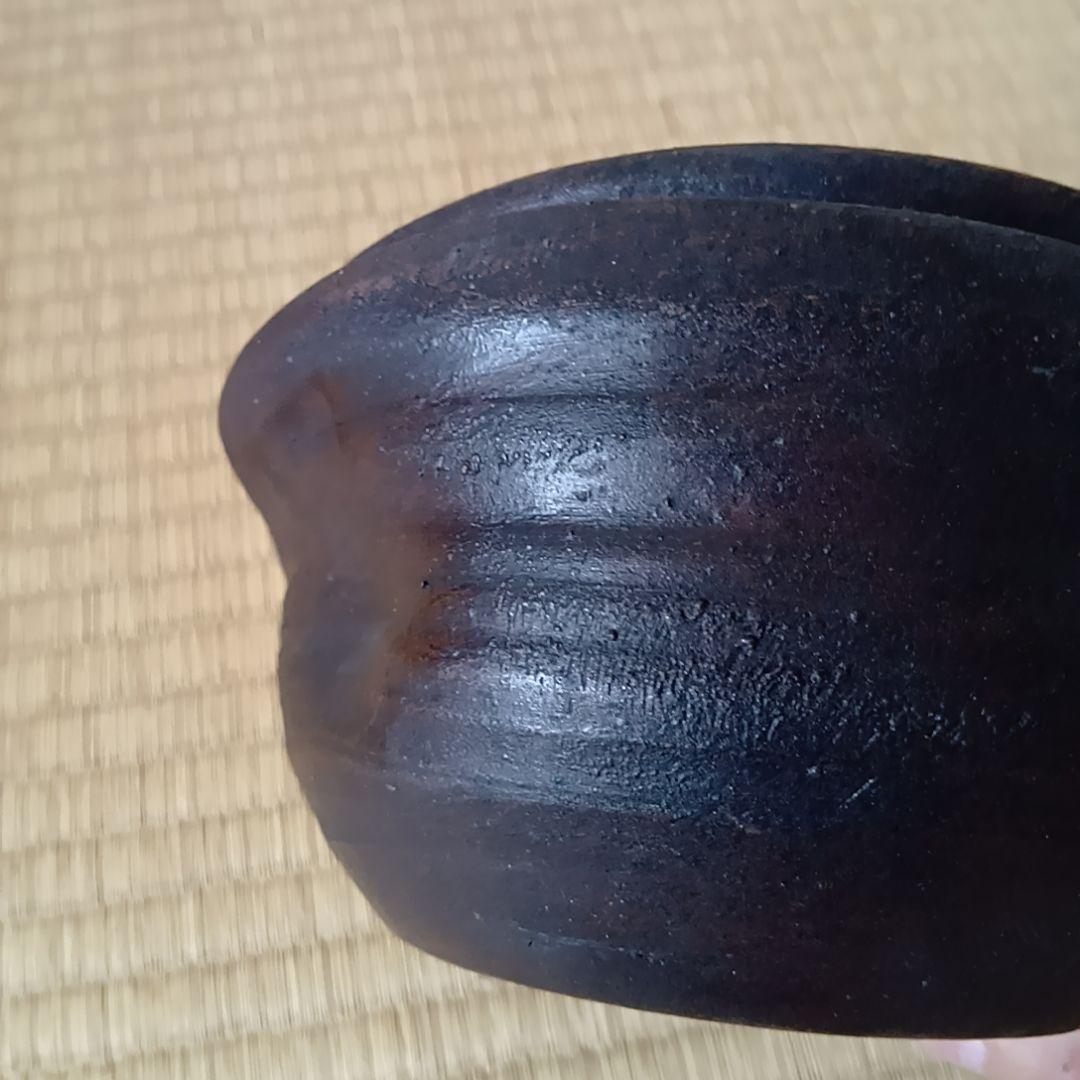 黒薩摩 丸十印 江戸末期〜明治初期 煎茶鉢／小鉢　骨董品 古美術 茶道具 工芸品