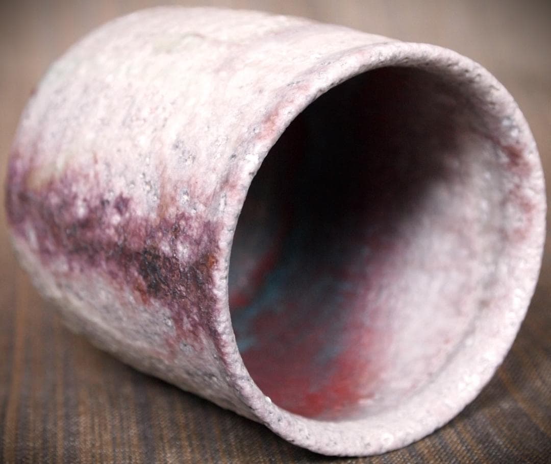 人気作家★高橋燎★信楽【窯変】焼き締め湯のみ★トレインキルン薪窯